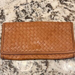 Cole Haan Heritage Woodbury leather Woven Clutch